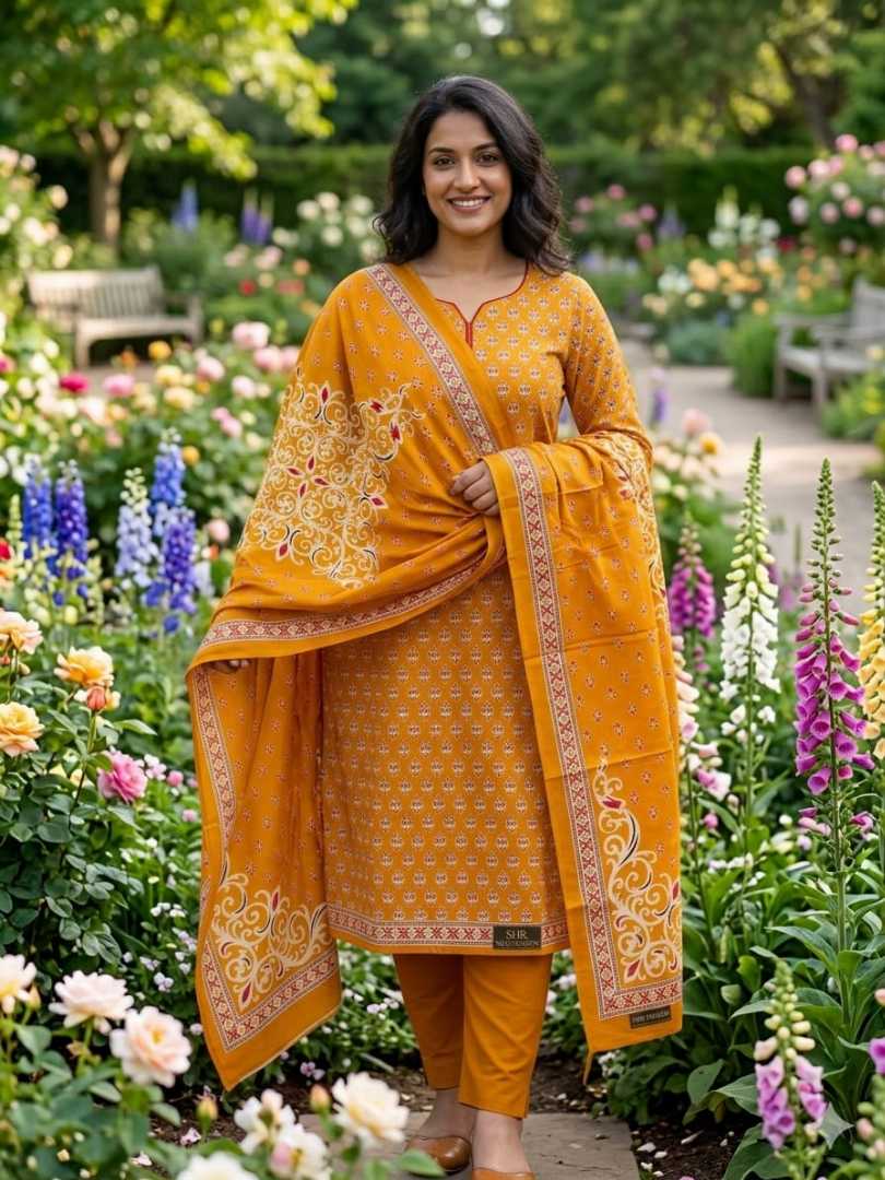 Bonoful,Joypuri,Pure,Cotton,Three,Piece,