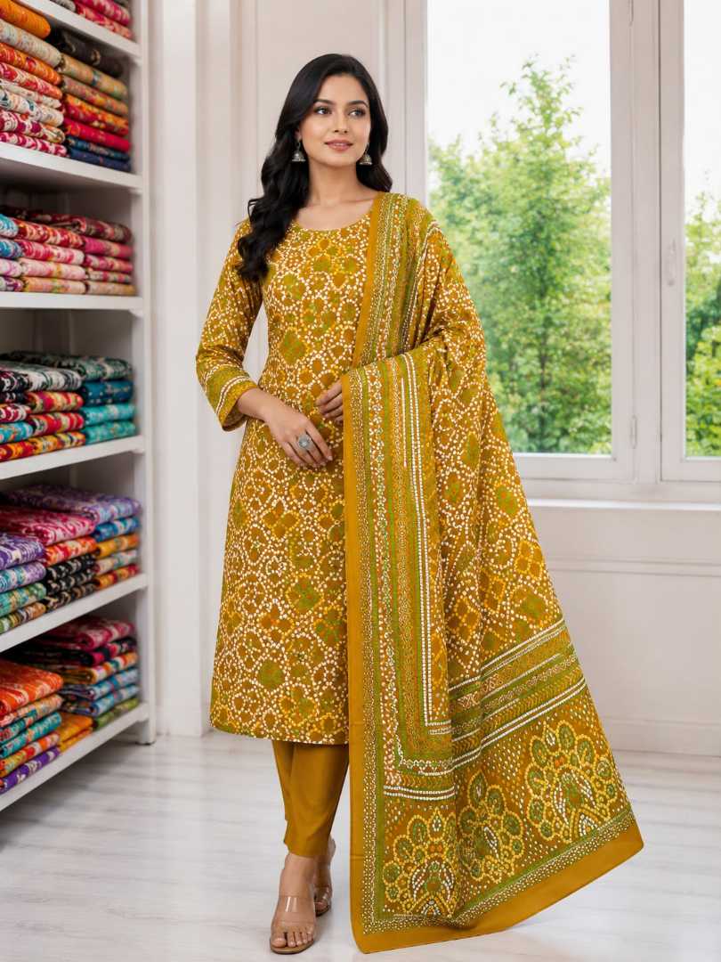 Bonoful,Joypuri,Pure,Cotton,Three,Piece,